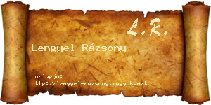 Lengyel Rázsony névjegykártya